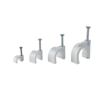 Elmark kabelclips met nagel - voor kabels van 10mm - 100 stuks