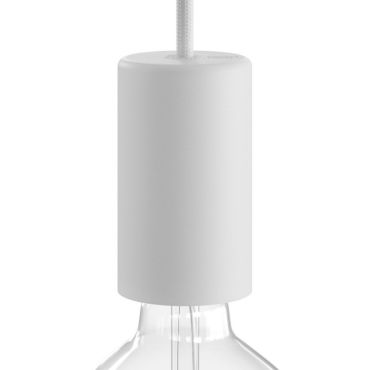 Creative Cables Eiva Elegant - E27 fitting met siliconen kabelhouder - Ø 6 x 10,5 cm - IP65 - wit