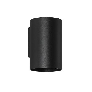 Searchlight Round - wandlamp - Ø 6,5 x 10 cm - zwart