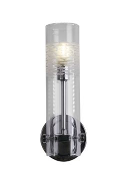 Searchlight Scope - wandverlichting - 10 x 29 cm - IP44 - chroom en transparant