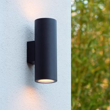 Lucide Volantis - buiten wandverlichting - 10,8 x 14,6 x 30 cm - IP54 - zwart