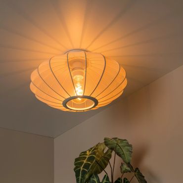 Lucide Corina - plafondverlichting - Ø 40 x 21,5 cm - beige