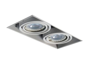 Zuma Line Oneon DL50-2 - inbouwspot met instelbare opbouwhoogte - 189 x 88 mm, 191 x 89 mm inbouwmaat - wit