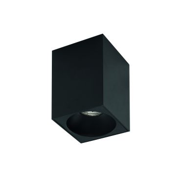 Nova Luce Nido - opbouwspot - 9,5 x 9,5 x 14,5 cm - zandzwart
