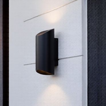 Nova Luce Nocta - buiten wandverlichting - 9,6 x 24 x 10 cm - 9W LED incl. - IP54 - donker antraciet