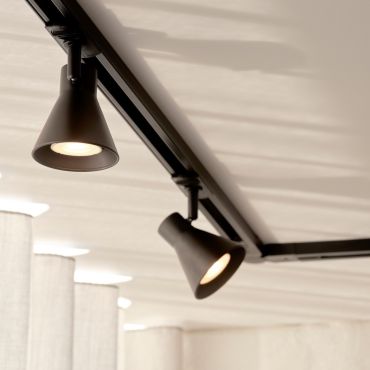 Nordlux Eik Link - rail spot GU10 - Ø 8,5 x 15,5 cm - zwart