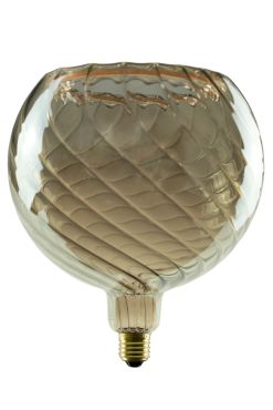 Segula LED lamp - Floating Line Twisted - Ø 20 x 23 cm - E27 - 6W dimbaar - 1900K - gerookt