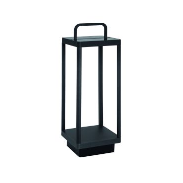 Nova Luce Bali - draagbare vloerlamp op zonne-energie met USB-poort  - 51 cm -2W dimbare LED incl. -  IP65 - antraciet