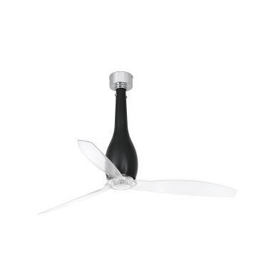 Faro Eterfan - plafondventilator met afstandsbediening - Ø 128 cm - mat zwart en transparant