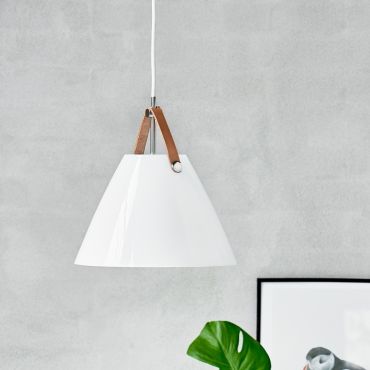 Design for the People Strap 27 - hanglamp - Ø 27 x 334,55 cm - wit glas