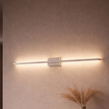 Nova Luce Azure - wandlamp - 6,9 x 11,8 x 120,5 cm - 28,5W LED incl. - zandwit