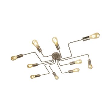 Searchlight Circuit - plafondverlichting - 82 x 52 x 12 cm - satijn zilver