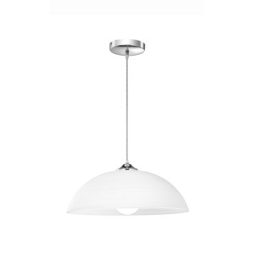 Nova Luce Prego - hanglamp - Ø 40 x 100 cm - wit en chroom