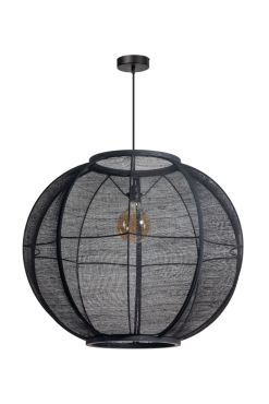 ETH Fabric - hanglamp - Ø 78 x 300 cm - zwart