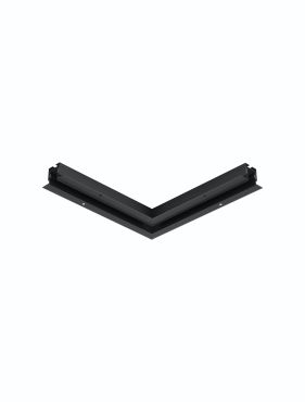 Nova Luce Q-Connector - hoekverbinder voor verzonken magnetisch profiel - 30,3 x 6,5 x 3,9 cm - zandzwart
