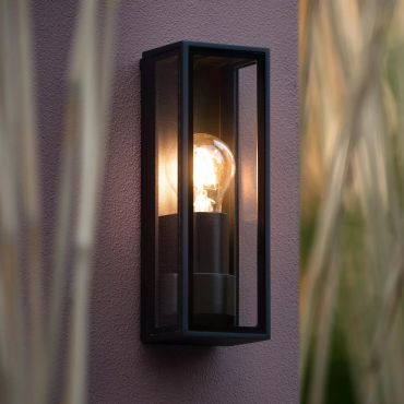Lucide Dukan - buiten wandverlichting - 8,6 x 9 x 25,8 cm - IP65 - zwart