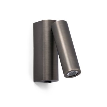 Faro Rob - wandverlichting met schakelaar - 3,5 x 15,5 x 11 cm - 3W LED incl. - brons