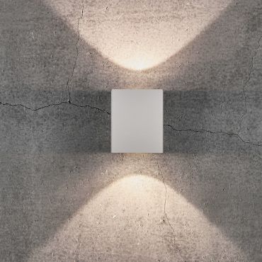Nordlux Canto Kubi 2 - buiten wandverlichting - 8,7 x 10,4 cm - 2 x 6W LED incl. - IP44 - wit