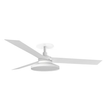 Faro Cruiser Tak 3 L - plafondventilator met licht en inbouwrozet - Ø 132 cm - mat wit - 2700K
