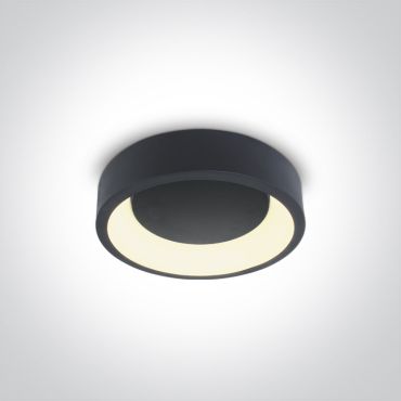 ONE Light LED Decorative Plafo Round CCT V - plafondverlichting - Ø 30 x 8 cm - 20W LED incl. - antraciet