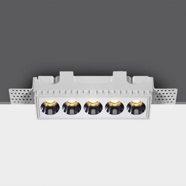 ONE Light Trimless Mirror Range - inbouwspot - 137 x 40 mm, 145 x 41 mm inbouwmaat  - 12W LED incl. - wit