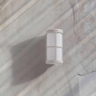 Nova Luce Stone - buiten wandverlichting - Ø 12 x 23 x 15 cm - IP54 - zandwit