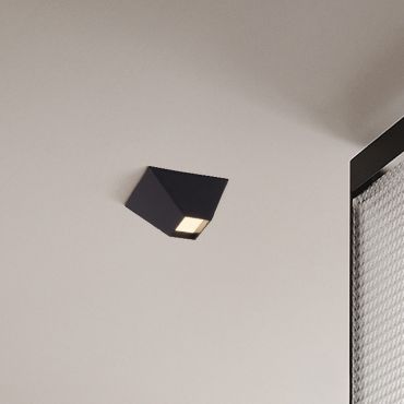 Nova Luce Utopia - plafondlamp - 15 x 6,5 x 15 cm - 9W LED incl. - zandzwart