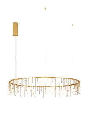 Nova Luce Stellar - hanglamp - Ø 100 x 150 cm - 36W dimbare LED incl. - goud