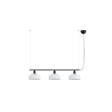 Faro Tatawin M - hanglamp - 100 x 25 x 210 cm - satijnzwart en glanswit
