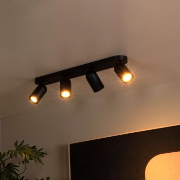 Lucide Punch - opbouwspot - 63 x 10 x 9,5 cm - zwart