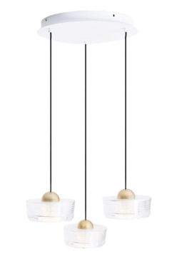 Maxlight Lipari - hanglamp - Ø 35 x 180 cm - 22W LED incl. - geborsteld goud