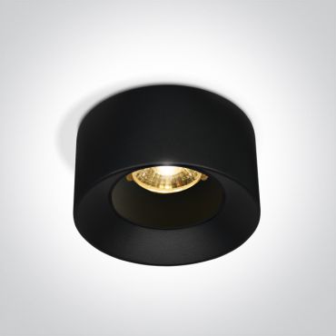 ONE Light Recessed Spots Fixed LED - inbouwspot - Ø 65 mm, Ø 54 mm inbouwmaat - 7W LED incl. - zwart