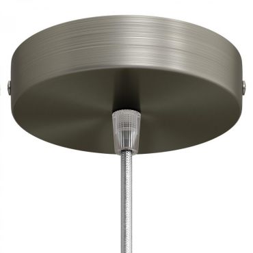 Creative Cables - plafondrozet - Ø 12 x 2,5 cm - geborsteld titanium