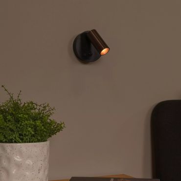 Lucide Toni - oplaadbare wandlamp met bewegingssenor - Ø 8,1 x 12,4 cm - 2W dimbare LED incl. - grijs