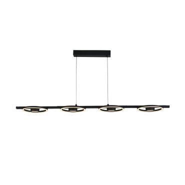 Searchlight Space - hanglamp - 120 x 120 cm - 36W LED incl. - zwart