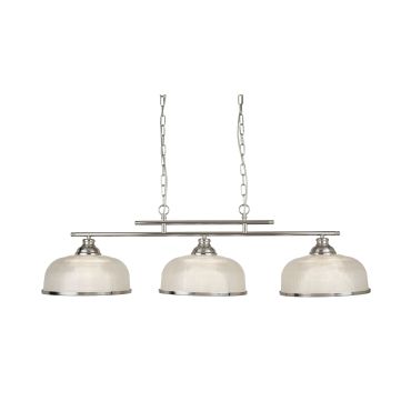 Searchlight Bistro II - hanglamp - 99 x 27 x 80 cm - satijn zilver