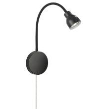 Fischer &amp; Honsel Kevin - wandverlichting met schakelaar - Ø 10 x 35 cm - zwart