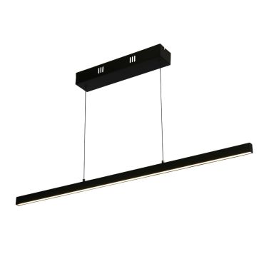 Searchlight Layla - hanglamp - 101 x 8 x 190 cm - 29W dim-to-warm LED incl. - beweging gestuurd - zwart