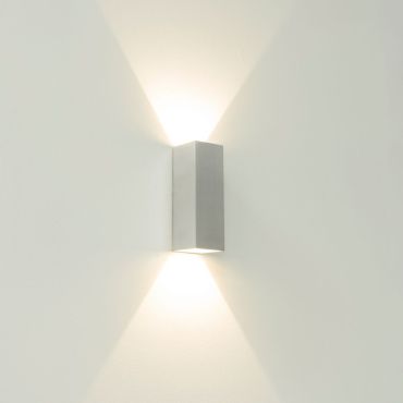 Artdelight Vegas - wandlamp - 5 x 5 x 15 cm - 2 x 1,5W LED incl. - IP65 - aluminium