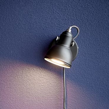 Nordlux Aslak 8 - wandspot met schakelaar - 8 x 10,5 cm - zwart