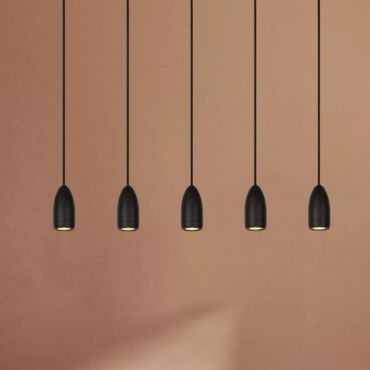 Lucide Evora 5L - hanglamp - 80 x 8 x 150 cm - zwart