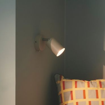 Nordlux Explore - wandlamp met schakelaar -  Ø 8 x 14,5 cm - beige
