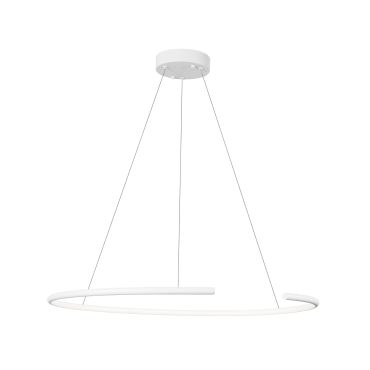 Nova Luce Breda - hanglamp - Ø 70 x 200 cm - 30W LED incl. - zandwit