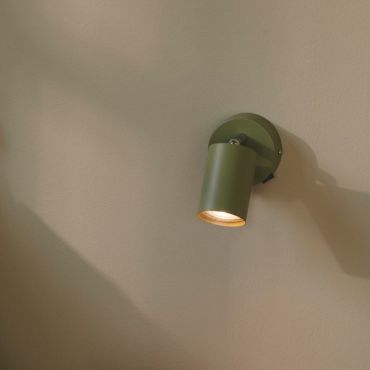 Nordlux Explore - wandlamp met schakelaar -  Ø 8 x 14,5 cm - groen