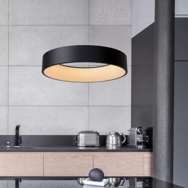 Lucide Talowe LED - hanglamp - Ø 60 x 117 cm - 39W dimbare LED incl. - zwart