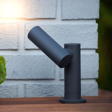 Lucide Tatum - tuinspot - 10 x 14 x 13 cm - 4,5W LED incl. - IP65 - antraciet
