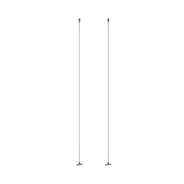 Lucide Linial - magnetisch railsysteem - ophangkabelset - 5 x 1,4 x 200 cm - zwart mat chroom