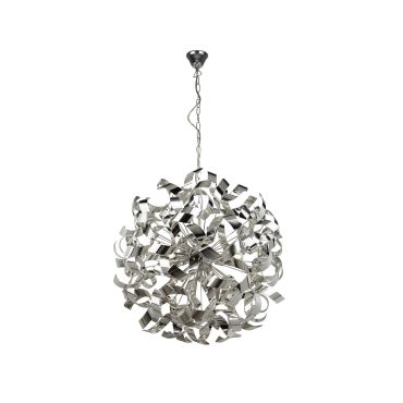 Searchlight Curls - hanglamp - Ø 60 x 110 cm - chroom