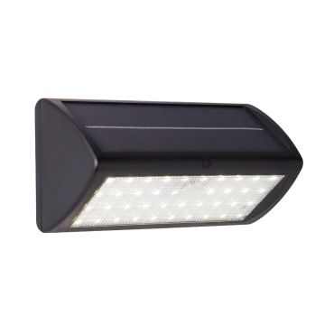 Searchlight Mola -  buiten wandverlichting met sensor op zonne-energie - 21 x 10,5 x 9 cm - 5W LED incl. - IP44 - antraciet