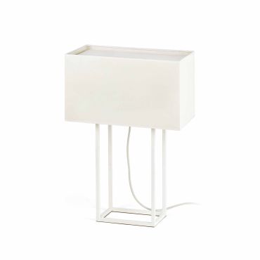 Faro Vesper - tafellamp - 40 x 20 x 60 cm - wit en beige